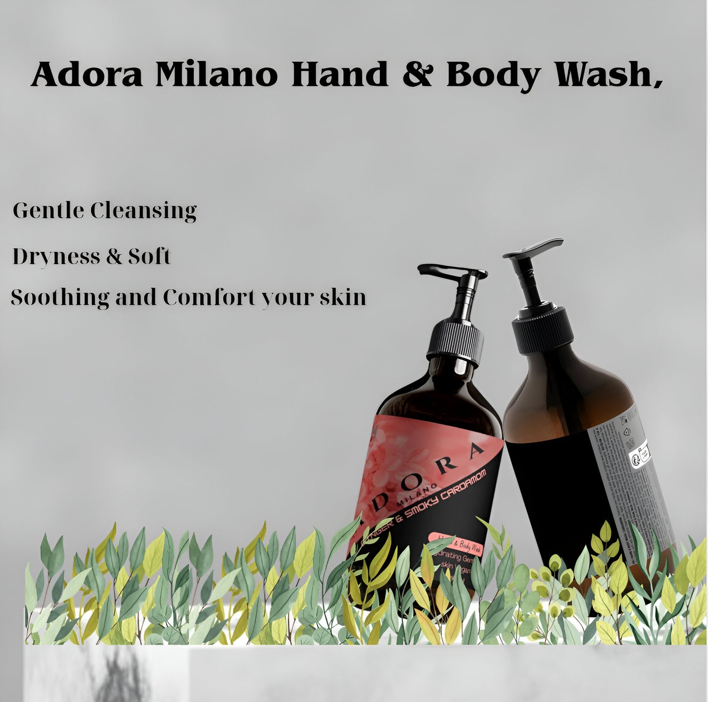 Adora Milano Hand & Body Wash, Ginger & Smoky Cardamom