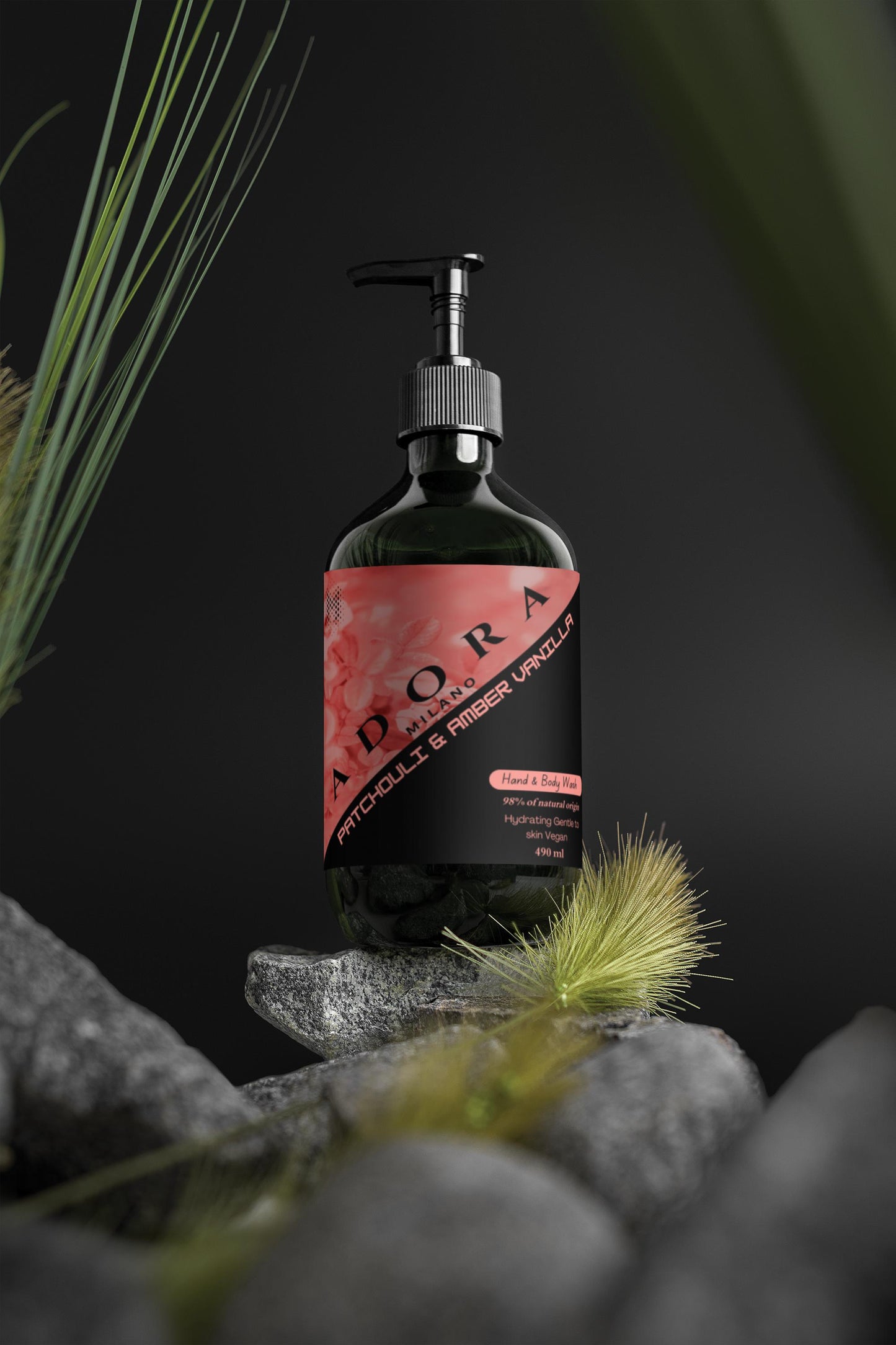 Adora Milano Hand & Body Wash, Patchouli & Amber Vanilla