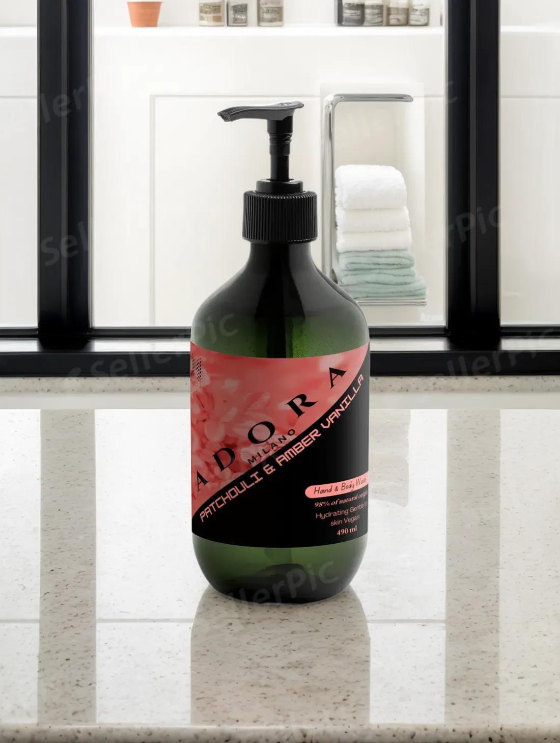 Adora Milano Hand & Body Wash, Patchouli & Amber Vanilla