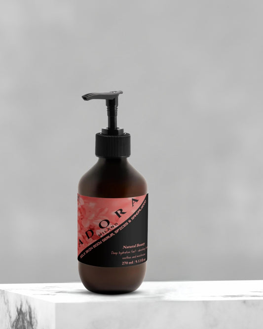 Adora Milano Silk Skin Body Serum, Spices & Sandalwood