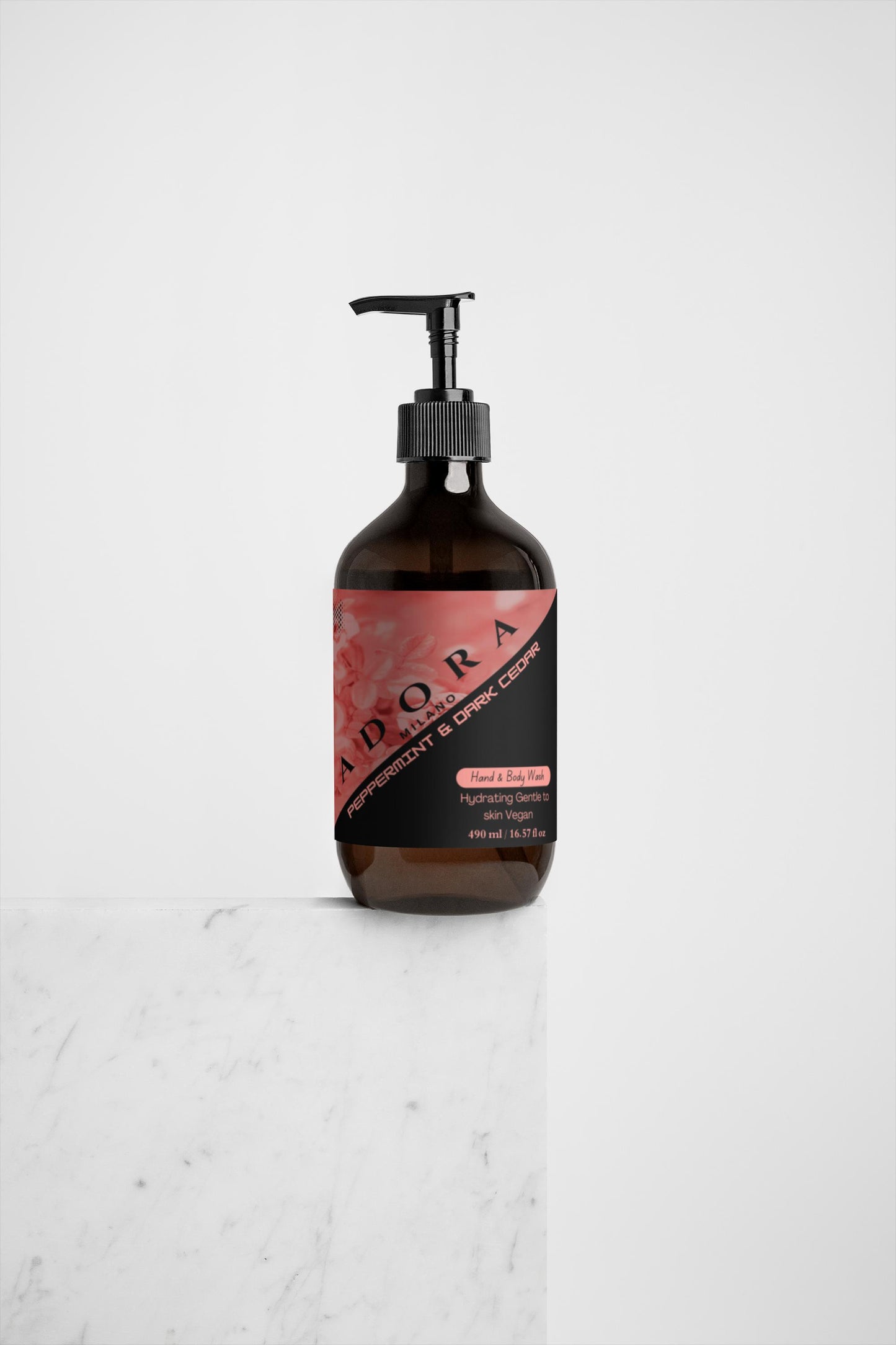 Adora Milano Hand & Body Wash, Peppermint & Dark Cedar
