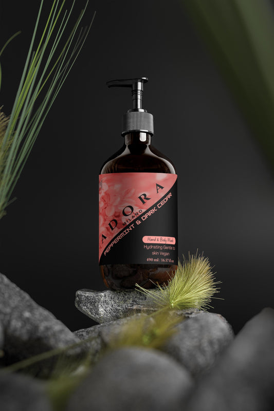 Adora Milano Hand & Body Wash, Peppermint & Dark Cedar