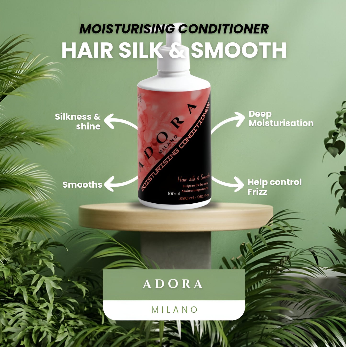 Adora Milano Moisturising Conditioner Hair silk & Smooth